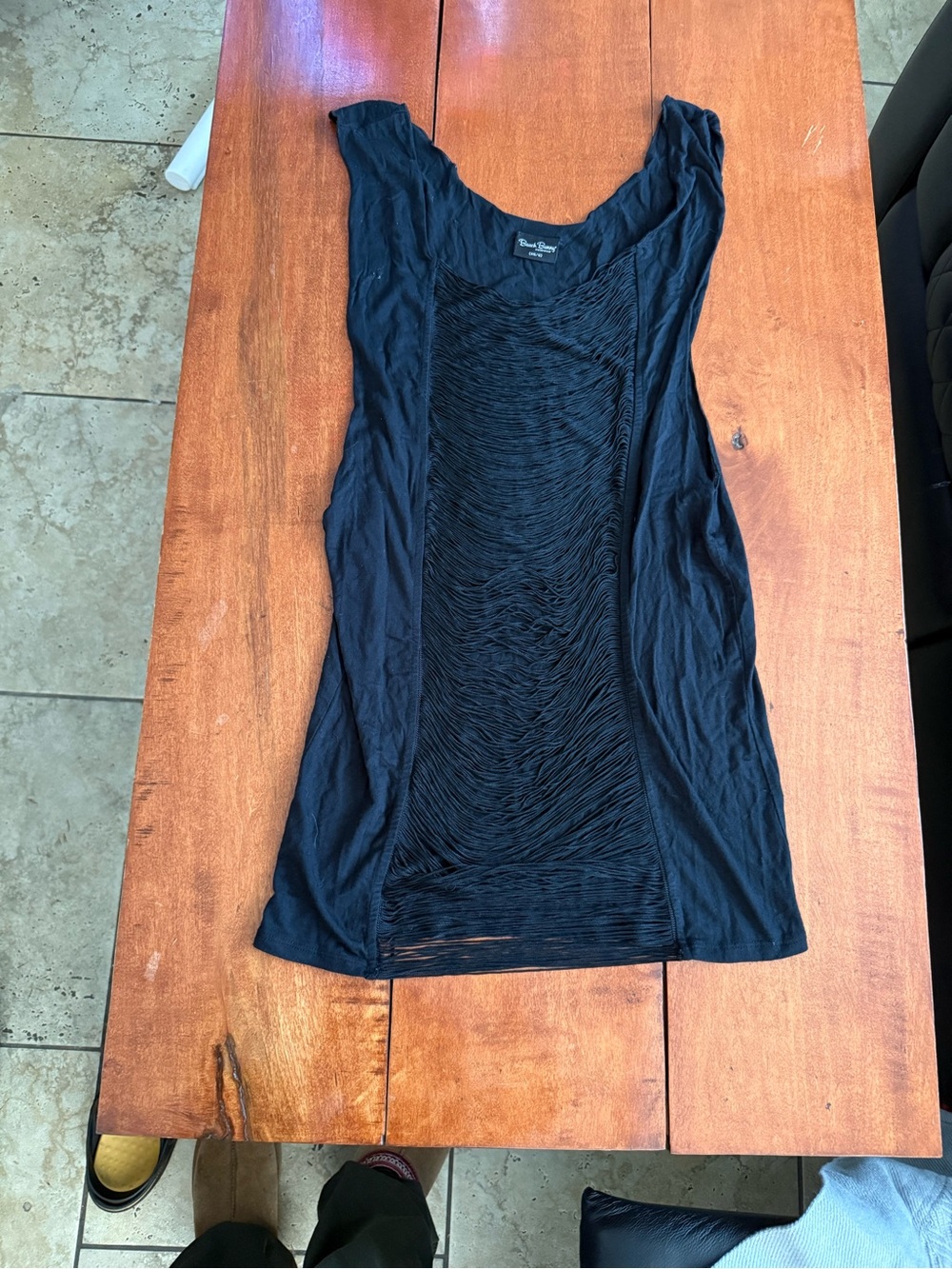 Beach Bunny Black Sleeveless Textured Tank coverup XS/small
